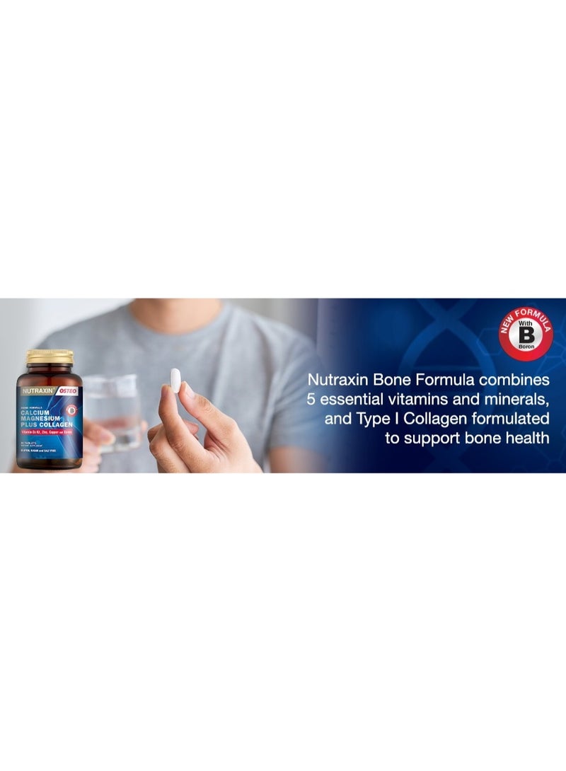 Nutraxin Osteo B-One Formula Calcium Magnesium Plus Collagen, Joint and Bone Health Supplement 90 Tablet - Image 5